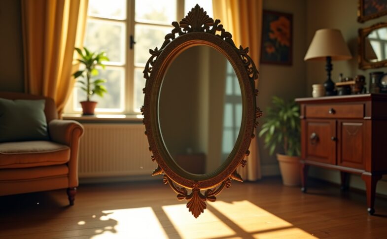 Miroir qui tombe tout seul : signification spirituelle et messages essentiels à connaître