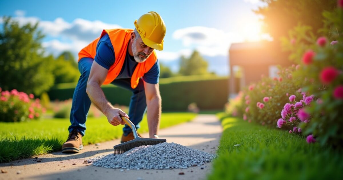 Installer du gravier sans décaissement : une technique facile et rapide