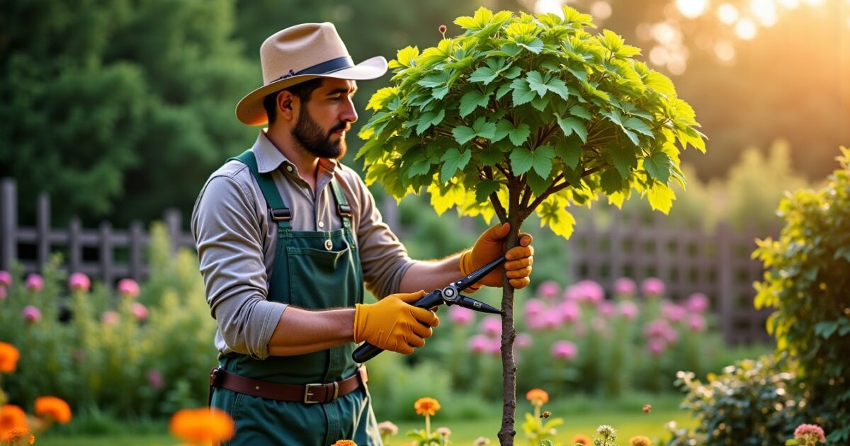 Guide pratique pour tailler efficacement un mûrier platane en forme de parasol