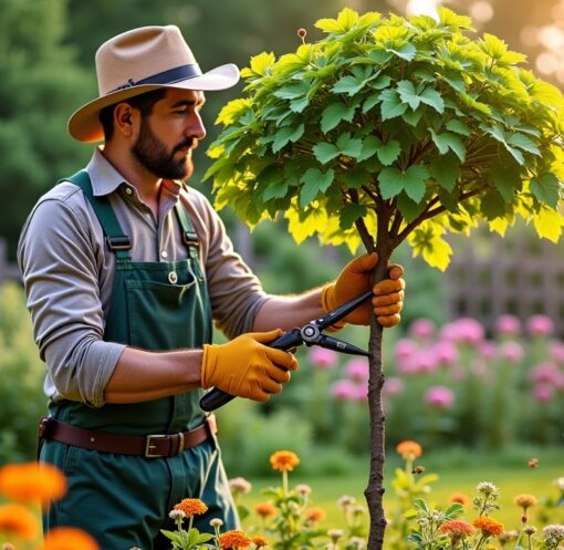 Guide pratique pour tailler efficacement un mûrier platane en forme de parasol