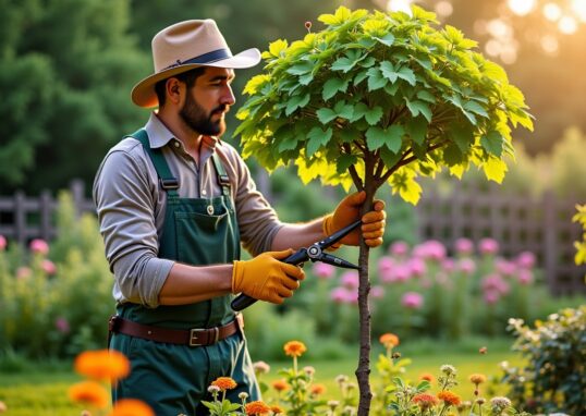 Guide pratique pour tailler efficacement un mûrier platane en forme de parasol