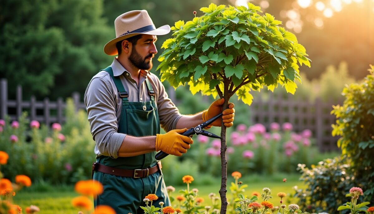 Guide pratique pour tailler efficacement un mûrier platane en forme de parasol