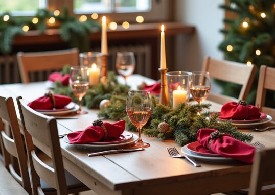 Décorer une table de Noël chic et abordable : nos astuces pour briller sans dépenser