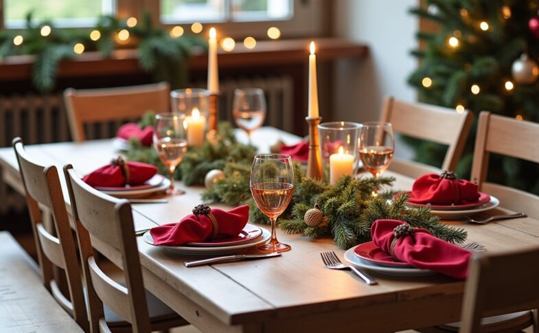 Décorer une table de Noël chic et abordable : nos astuces pour briller sans dépenser