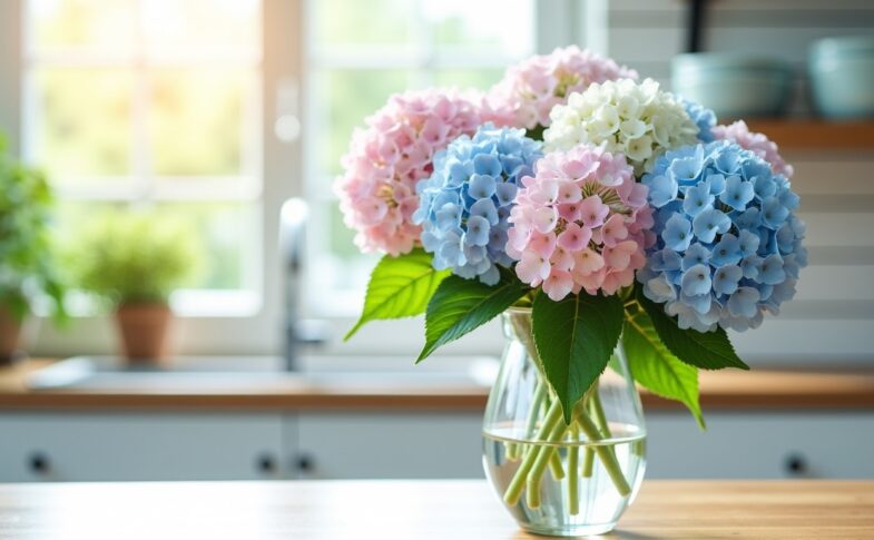 Astuces pour prolonger la beauté des fleurs d’hortensia dans un vase